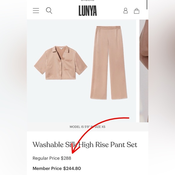 LUNYA Washable Silk Cropped Button Top (matching pieces also available) - Picture 3 of 16